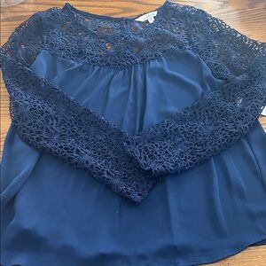Charming Charlie Navy Lace Blouse/9